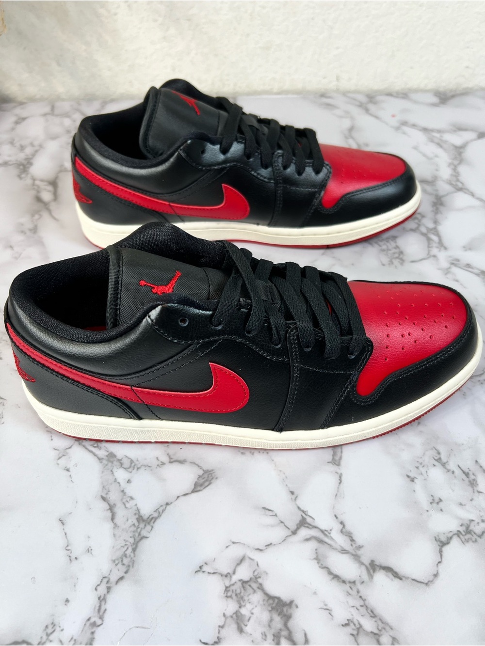 Nike Air Jordan 1 Low 'Bred Sail Women’s Shoes Size 10 - Picture 4 of 15